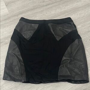 Walter Baker Black Leather Mini Skirt